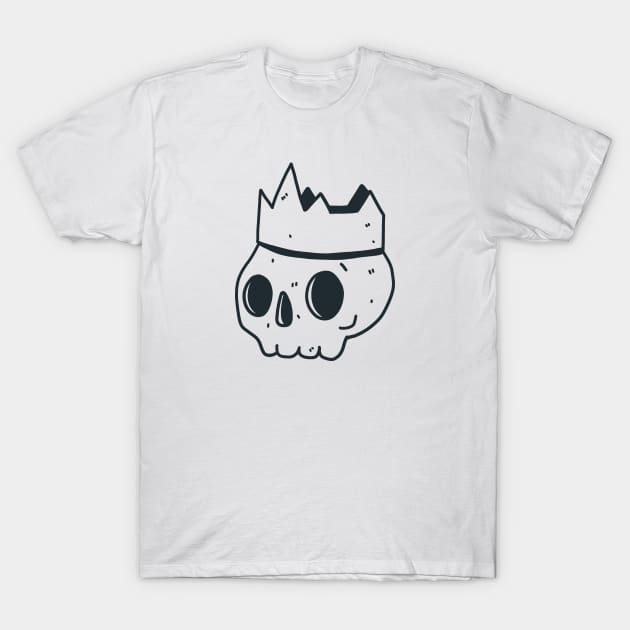 Skull Crown (Big) T-Shirt by Weird_Bishop